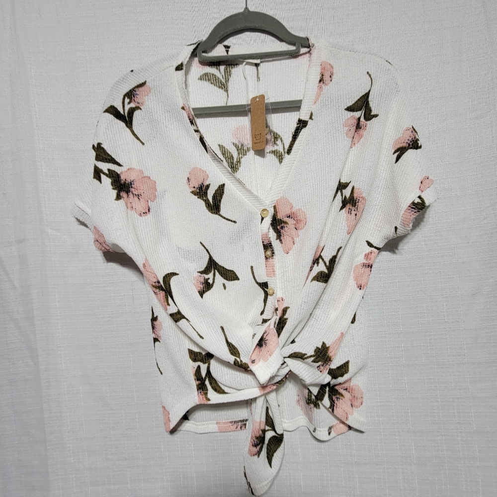 White Floral Top